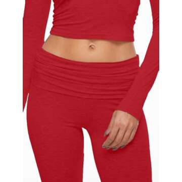 AnotherChill Women's 2 Piece Lounge Set in Red