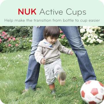 NUK Active Sippy Cup 10oz - 2 Pack for 8+ Months, Lightweight & Safe