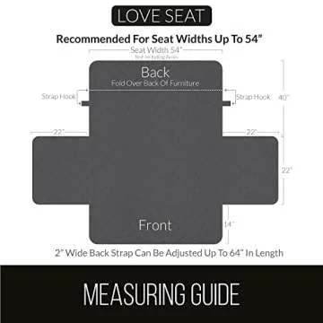 Sofa Shield Loveseat Slip Cover with Patented Strap, Cushion Protector, Reversible Stain, Dog Tear Resistant Slipcover, Quilted Microfiber 54” Seat, Washable Covers, Dogs Pets Kids Light Gray Charcoal