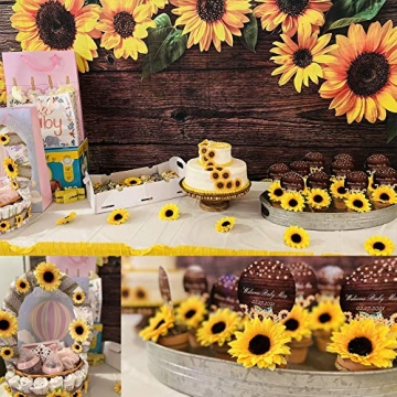 AGEOMET 32pcs 3.5" Artificial Sunflowers for Home Decor