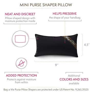 Bag-a-Vie Handbag Purse Shaper Pillow - Mini Flap Bags