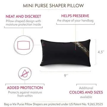 Bag-a-Vie Handbag Purse Shaper Pillow - Mini Flap Bags