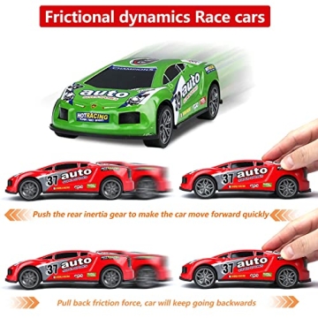 ZOHANINDL Friction Power Car Toys Set for Kids Ages 3-7