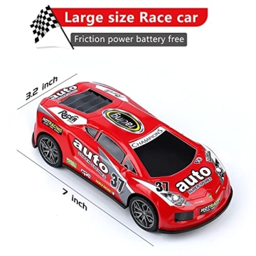 ZOHANINDL Friction Power Car Toys Set for Kids Ages 3-7