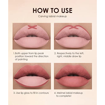 SUMEITANG 12Pcs Lip Liner and Lipstick Makeup Set