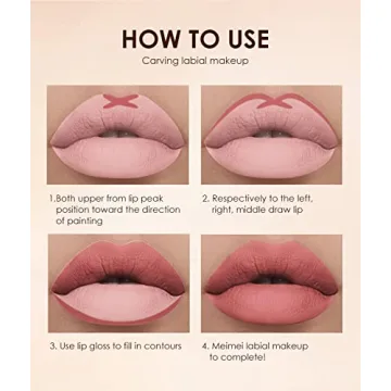 SUMEITANG 12Pcs Lip Liner and Lipstick Makeup Set