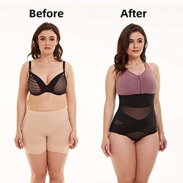 MOVWIN Shapewear for Women Tummy Control - Body Shaper Slimming Black