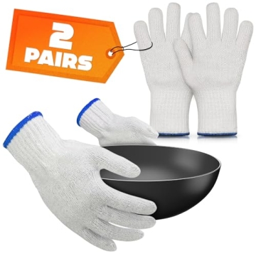 Premium Heat Resistant Gloves for Grilling - 2 Pair Oven Mitts for Cooking
