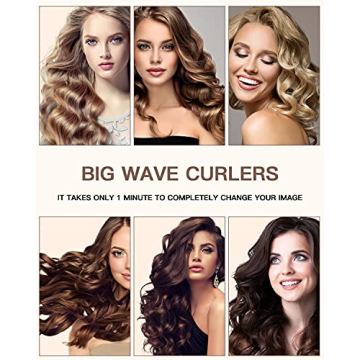 CkeyiN 3 Barrel Hair Waver with LCD Display and Temperature Control