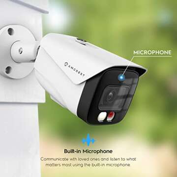 Amcrest UltraHD 4K IP PoE AI Camera with Night Vision