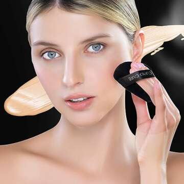 CUPID CARE Triangle Powder Puff Set with Travel Cases