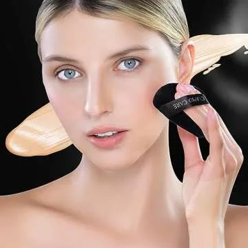 CUPID CARE Triangle Powder Puff Set with Travel Cases