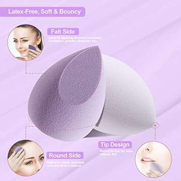 DUAIU 4 Pack Makeup Sponge Set for Flawless Beauty