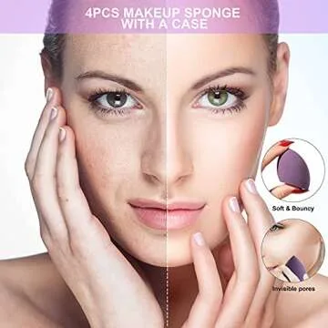 DUAIU 4 Pack Makeup Sponge Set for Flawless Beauty