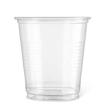 [100 Cups] Settings 3 Oz Clear Plastic Disposable Reusable Cups For Drinking, Bathroom, Rinsing, Tests, Medication, Party, Home, Office, Water, Juice,