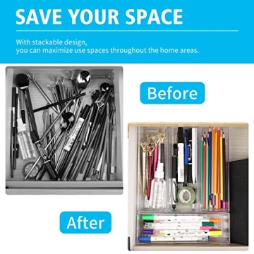 Soulmate Clear Drawer Organizer Set for Effortless Storage Solutions