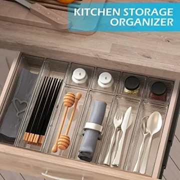 Soulmate Clear Drawer Organizer Set for Effortless Storage Solutions