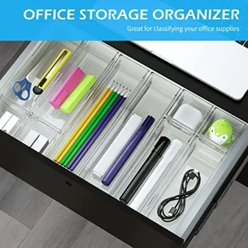 Soulmate Clear Drawer Organizer Set for Effortless Storage Solutions