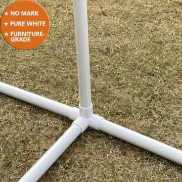 letsFix 1" PVC Fittings 4 Way (10-Pack) Furniture Grade, Elbow Connector, Heavy Duty for DIY Furniture, Frames, UV Resistant - Compatible with 1" Schedule 40 PVC Pipes‌