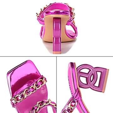 sexrosly Women's Block Heeled Sandals for Elegant Occasions