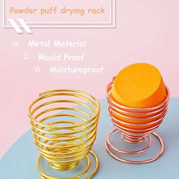 Abgream 45pcs Makeup Sponge Blender Set - 39 Pcs Latex-Free Vegan Sponges with 6 Pcs Makeup Blender Holder, Beauty Cosmetic Foundation Blending Powder Puff for Liquid Powers BB Cream (Style 2)