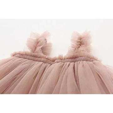 LYXIOF Baby Girls Tutu Dress Toddler Tulle Sleeveless Princess Sundress Pink 12 Months