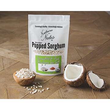 NATURE NATES Coconut Oil & Pink Himalayan Popped Sorghum, 4.3 OZ