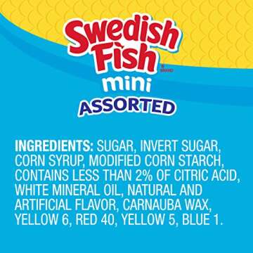 SWEDISH FISH Mini Assorted Soft & Chewy Candy, Family Size, 1.9 lb