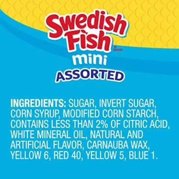 SWEDISH FISH Mini Assorted Soft & Chewy Candy, Family Size, 1.9 lb
