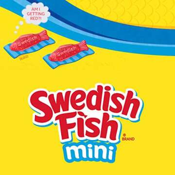 SWEDISH FISH Mini Assorted Soft & Chewy Candy, Family Size, 1.9 lb