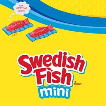 SWEDISH FISH Mini Assorted Soft & Chewy Candy, Family Size, 1.9 lb