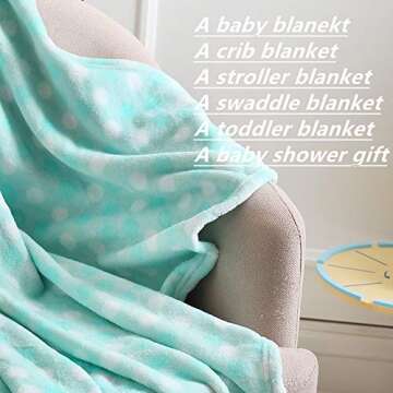CREVENT Fluffy Baby Blanket for Infants and Toddlers - 30"x40"