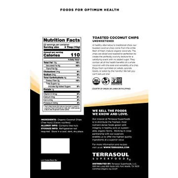 Organic Toasted Coconut Chips - Unsweetened, Gluten-Free