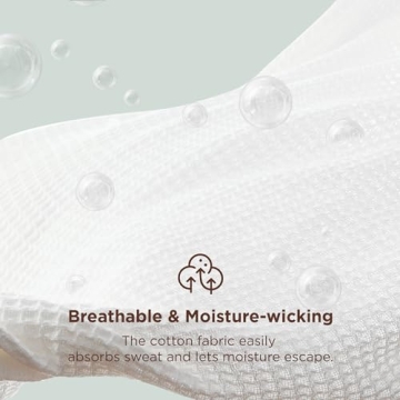 Bedsure 100% Cotton Waffle Weave Blanket Queen Size