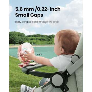 Gaiatop Portable Clip on Fan Battery Operated, Small Powerful 3 Speed Quiet 360° Rotate, USB Rechargeable Mini Personal Cooling for Desk Table Home Office Stroller Camping Pink