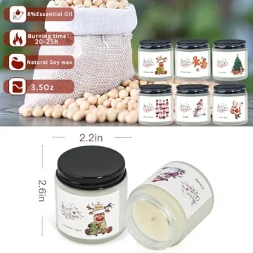 Scented Christmas Candle Gift Set - 6 Pack