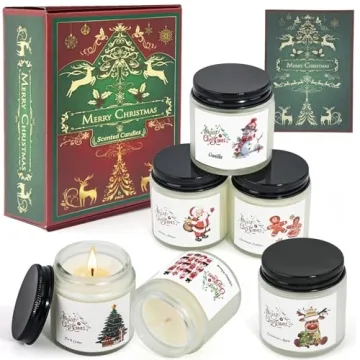Scented Christmas Candle Gift Set - 6 Pack
