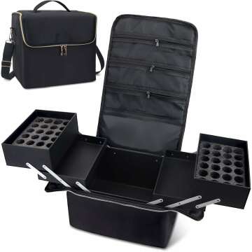 Deciniee 4 Tier Makeup Train Case - Nail & Beauty Storage