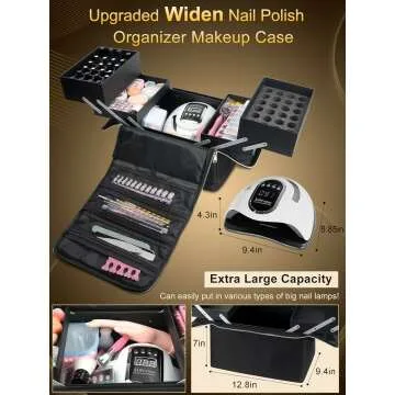 Deciniee 4 Tier Makeup Train Case - Nail & Beauty Storage