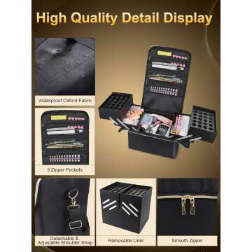 Deciniee 4 Tier Makeup Train Case - Nail & Beauty Storage