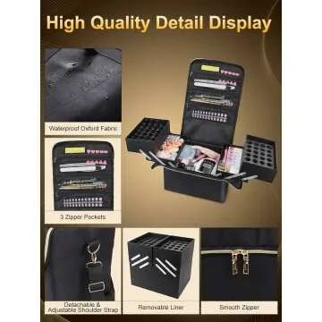 Deciniee 4 Tier Makeup Train Case - Nail & Beauty Storage