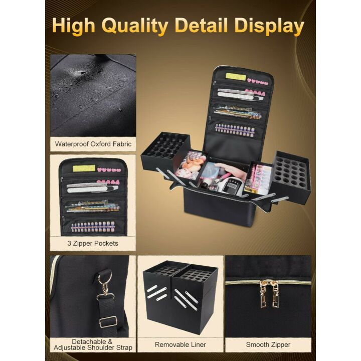 Deciniee 4 Tier Makeup Train Case - Nail & Beauty Storage