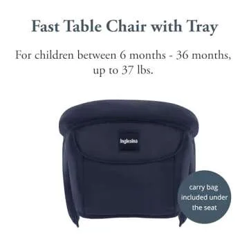 Inglesina Fast Table Chair - Navy + Fast Dining Tray - Portable High Chair for Baby & Toddlers, Infa...