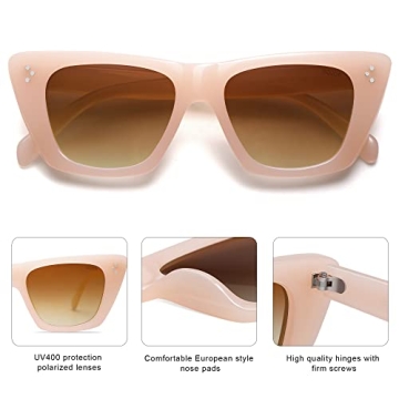 SOJOS Cat Eye Polarized Sunglasses for Women Stylish UV400