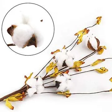 AGEOMET Cotton Stems for Fall Home Decor