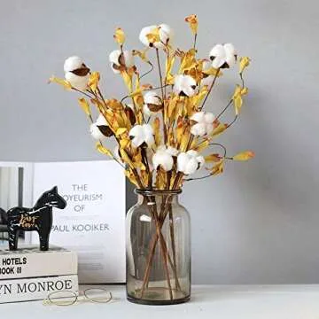 AGEOMET Cotton Stems for Fall Home Decor