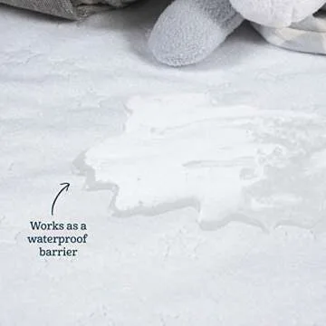 Gerber, Baby Boys and Girls Newborn Infant Baby Toddler Nursery Waterproof Barrier Bedding Crib Protector Pad, 18”x 7”, White, 2 Pack