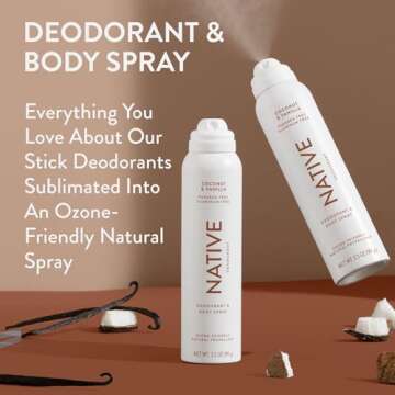 Native Deodorant & Body Spray Contains Naturally Derived Ingredients | Deodorant for Women and Men, ...