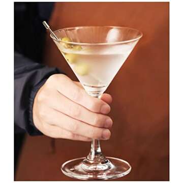 LB-LAIBA Stainless Steel Cocktail Picks Martini Olive Picks for Mojitos Bloody Marys Olives Appetizers Fruits Sandwiches Drink Home Bar Decor 10 pieces (Gold)