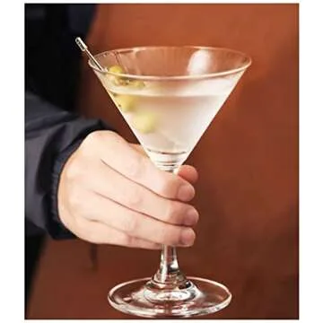 LB-LAIBA Stainless Steel Cocktail Picks Martini Olive Picks for Mojitos Bloody Marys Olives Appetizers Fruits Sandwiches Drink Home Bar Decor 10 pieces (Gold)